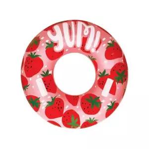 100cm 스트로베리 손잡이 튜브 계곡 물놀이 원형튜브