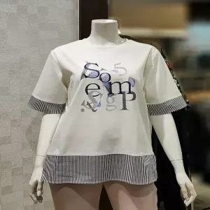 벨라디터치 V3E2TS50 줄무늬 배색 티셔츠 P003247947 782268