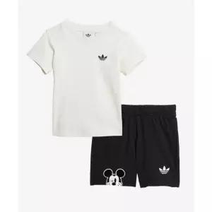 [국내정품] 아디다스 ADIDAS KIDS X 디즈니 미키마우스 쇼츠 티 세트 - 화이트블랙 JD0611 144878