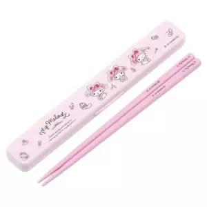 [셀러에이드]산리오 마이멜로디 코스메틱 무소음 젓가락세트 18cm