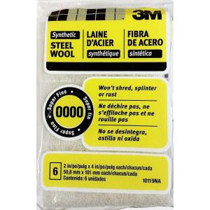 3M 합성 스틸 울 패드 6패드 습식 또는 건식 사용 수성 스트리퍼 및 마감재와 호환되며 울처럼 찢어지거나 부서지거나 녹슬지 않습니다(10119NA)