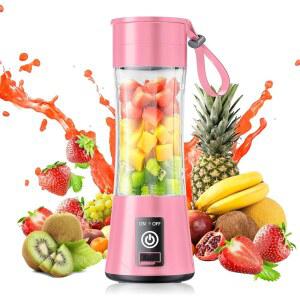 무선 미니 블렌더로 스무디와 쉐이크 만들기 - 380ML BPA 프리 여행용 컵, USB 충전식, 청소하기 쉽고 체육관/사무실에서 적합한 휴대용 블렌더