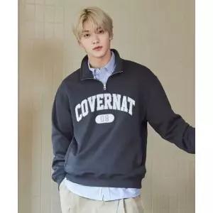 매장정품 COVERNAT 커버낫 [수빈 ]아치로고 하프집업 맨투맨 Dark Gray CO2503CR09DG 807853