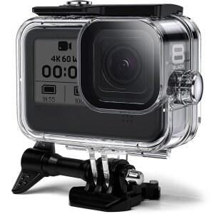 GO PRO HERO 8용 FITSTILL 60M 방수 케이스 블랙 보호용 수중 다이빙 하우징 쉘 8 액션 카메라용 브래킷 액세서리 포함