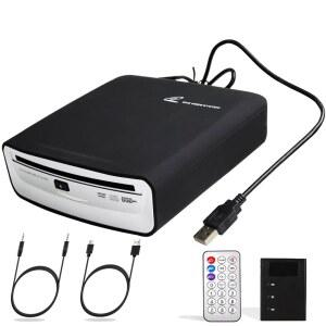 차량용 휴대용 범용 CD 플레이어(USB 포트 AUX 포함) USB 외장 플레이어(노트북 데스크톱 TV MAC 컴퓨터 안드로이드 4.4 이상 내비게이션용)