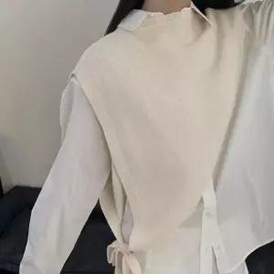 [하프클럽/]언발 숄 베스트 셔츠 레이어드 패션 니트 숄 꾸안꾸 스타일링