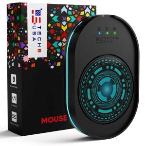 TECH8 노트북, PC, 소프트웨어 없음, 랜덤 무브먼트, 설계, 특허 및 미국 내 상표 부착, 3D 홀로그램 에일리언용 앰비언트 글로우 링 디스크 장착 감지 불가 마우스 무버 지글러