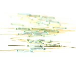 제시니 20Pcs MKA-14103 리드 스위치 골드 톤 유리 N/O 7-35AT 2 x 14mm 일반 개방형 자기 유도