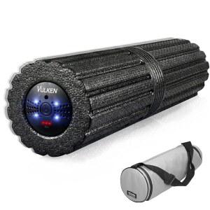 근육 회복을 위한 벌켄 엑스트라 롱 17 u201D 진동 폼 롤러 4 속도 3800RPM 고강도 급속 충전 전기 조직 마사지기