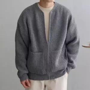 남자 루즈핏 니트 집업 가디건 간절기 데일리 아우터 봄 가을 긴...