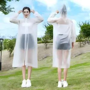 [하프클럽/]휴대용 EVA 소재 재사용가능 방수 우의 남성용 캠핑 레인코트 비