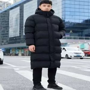 [하프클럽/]남성 베이직 겨울 롱패딩 후드 롱점퍼 아우터 보온