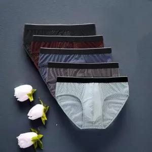 남성용 편안한 아이스 쿨 팬티 남자 삼각팬티
