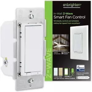 Enbrighten Z-Wave Plus 팬 제어 Alexa Google 어시스턴트 3방향 호환 ZWave 허브 필수 리피터/레인지