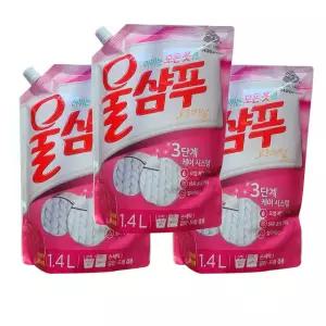 울샴푸 오리지널 중성세제 액체세탁세제 리필 1.4L X3개
