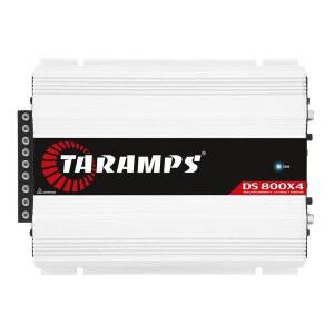 TARAMPS DS 800X4 1옴 800와트 RMS 4채널 200X4 RMS 클래스 D 풀 레인지 크로스오버 하이/로우 패스 고정 브리지형 자동차 오디오 앰프 화이트