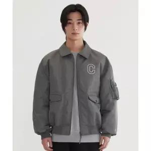 매장정품 COVERNAT 커버낫 C 로고 카라 MA-1 자켓 Sage Gray CO2501JK44SY 1759932
