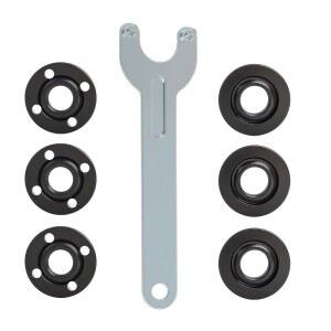 7PCS 앵글 그라인더 너트 및 렌치 키트 5/8-11 디월트 밀워키 마키타 료비 보쉬 메타보 블랙 데커 4.5 5인치 부품 교체
