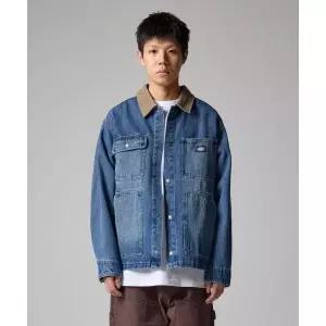 매장정품 DICKIES 디키즈 유틸리티 워시드 데님 초어 재킷 Medium Blue DK0A87UH0MB 1814681