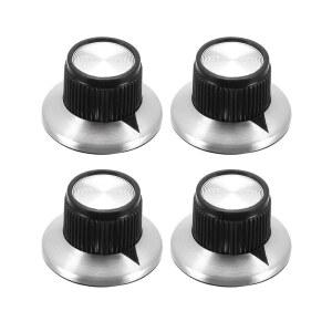 uxcell 4Pcs 스피커 제어 노브 파워 앰프 24x14mm 화살표 표시 캡(6mm Dia. 샤프트 포텐티오미터)