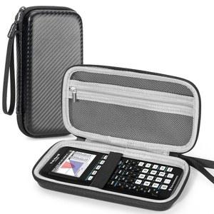 TI-84 플러스 CE /TI-84 /TI-83 /TI-89 티타늄 /카시오 fx-9750GIII /TI-Nspire CX II CAS 그래핑 계산기용 하드 캐리킹 케이스, USB 케이블용 여분의 메쉬 포켓 /펜슬 /매뉴얼 /룰러