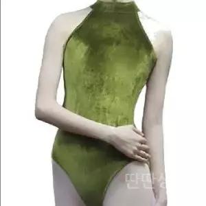 레오타드발레복 여성용 댄스복 성인발레복 취미 그라데이션 벨벳 홀터넥 연습복 댄스웨어