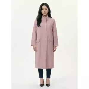 올리비아하슬러 온리하프 핑크 하이넥 올디너리 롱코트 OHBMCT901