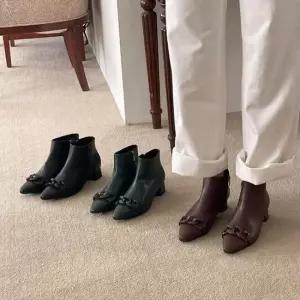 친절한탄씨 미들힐 봄여자신발 부츠 신상 여성화 부티 가을 워커