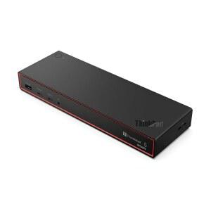 레노버 씽크패드 썬더볼트 5 스마트 도크 7500, 120Gbps 데이터 전송, 180W 전원 공급, 다중 디스플레이 지원, 2.5Gbps 이더넷, 블랙