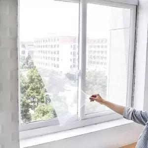 고품질 붙이는 미세모기망 창문탈부착 방충망 130x150 DIY모기장 탈부착방충망 창문모기장 WFMF8ZP
