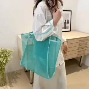 여름 메쉬 그물 가방 비치 네트 빅사이즈 숄더백 그물가방 넷가방 목욕가방 방수가방