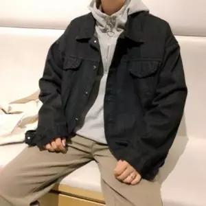 [하프클럽/]남성 데님 캐주얼 점퍼 봄 가벼운 아우터 재킷