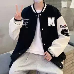 [하프클럽/]야구점퍼 자켓 배색 남자 캠퍼스룩 스타디움