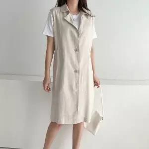 [하프클럽/아이우먼]아이우먼 카라버튼트임롱베스트 BNG738M605 빅사이즈
