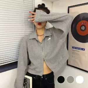 봄 가을 가벼운 운동 트레이닝 집업 가디건 크롭 점퍼 여자잠바 야구잠바 (WCF80C6)