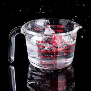 유리 계량컵 500ML 눈금 비커 요리 측정컵