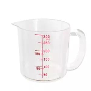 투명 계량컵 비커 라면물 베이킹 이유식 손잡이 용량컵 300ml