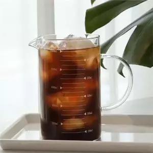 다용도 유리 계량 컵 1000ml 내열 주방 계량 컵 저그 홈베이킹계량컵