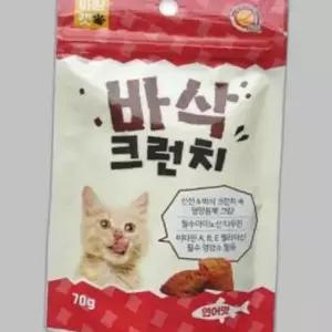 고양이간식 바삭크런치 연어 70g 1P 비스켓 캣스낵
