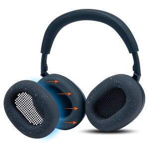 WC 스웨트Z XM6 U2013 특허 실리콘 이어패드 스웨트 커버 위키드 쿠션의 소니 WH-1000XM6 호환 | 패드Z XL에 맞지 않음 땀 방지 및 쉽게 세탁 가능 미드나잇 블루
