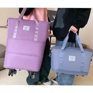 [하프클럽/]3단 캐리어 이민 가방 보스턴백 바퀴 저소음