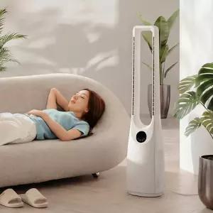 한경희 공기청정 BLDC 날개없는 선풍기 타워형 리모컨 NF6000