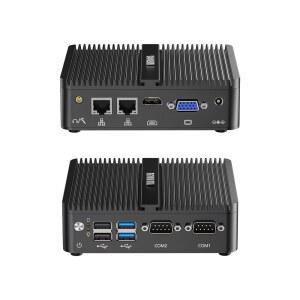 WEIDIAN Fanless 미니 PC, 산업용 컴퓨터 SSD) 이더넷, COM, 2기가비트 디스플레이 256GB Win11, RAM 출력, WiFi, J5005(최대 HD+VGA 듀얼 2.8GHz), 4K 2RS232 BT(8GB 4USB,