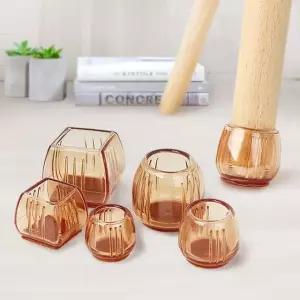 고품질 투명캡 의자 다리 발 신발 캡 커버 끌림 미끄럼방지 식탁의자발커버 (WE8C45B)
