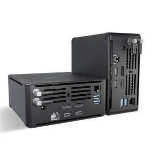EGSMTPC 미니 PC 제온 E-2176M 데스크탑 폼 5.2, 6, 컴퓨터 4.4GHz), VESA SSD 팩터 없음 LAN, 블루투스 기가비트 소형 디스플레이, 마운트 4K Wi-Fi (최대 듀얼 RAM
