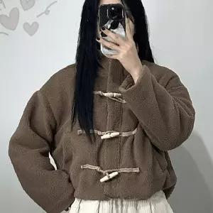 여성용 보온 양털소재 후드 집업 누빔안감 가을겨울 따뜻한 숏기장 캐주얼 퍼 점퍼
