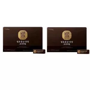 한국야쿠르트 발휘 발효홍삼양갱 프리미엄 (40g X 15개) (쇼핑백동봉) 1+1 총2개 가족건