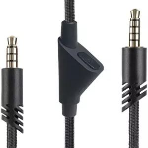MJKOR Astro A40TR 인라인 음소거 케이블 코드용 3미터 교체 A40 헤드셋과 호환되는 기능 오디오 게임