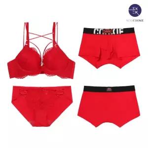 [롯데백화점]섹시쿠키 스트링 포인트 레드 커플속옷SET1 SCWBZ605SCWPZ605SCMDZ605