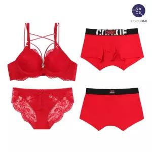 [롯데백화점]섹시쿠키 스트링 포인트 레드 커플속옷SET2 SCWBZ605SCWPZ606SCMDZ605